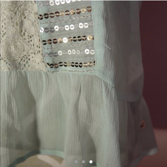 Pretty detailed mint cami top - Picture 6 of 6